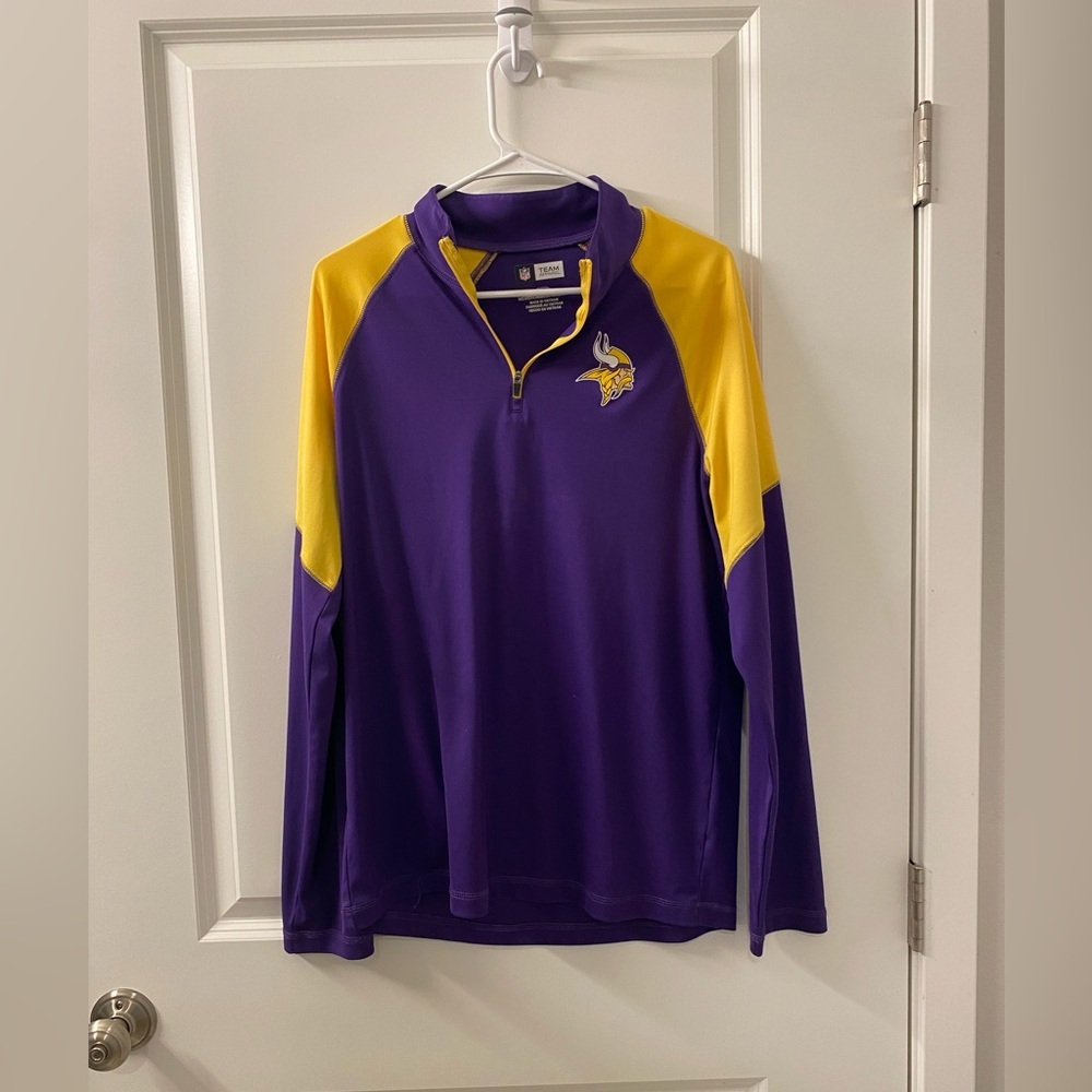 NFL mens Minnesota Vikings 1/4 Zip size medium